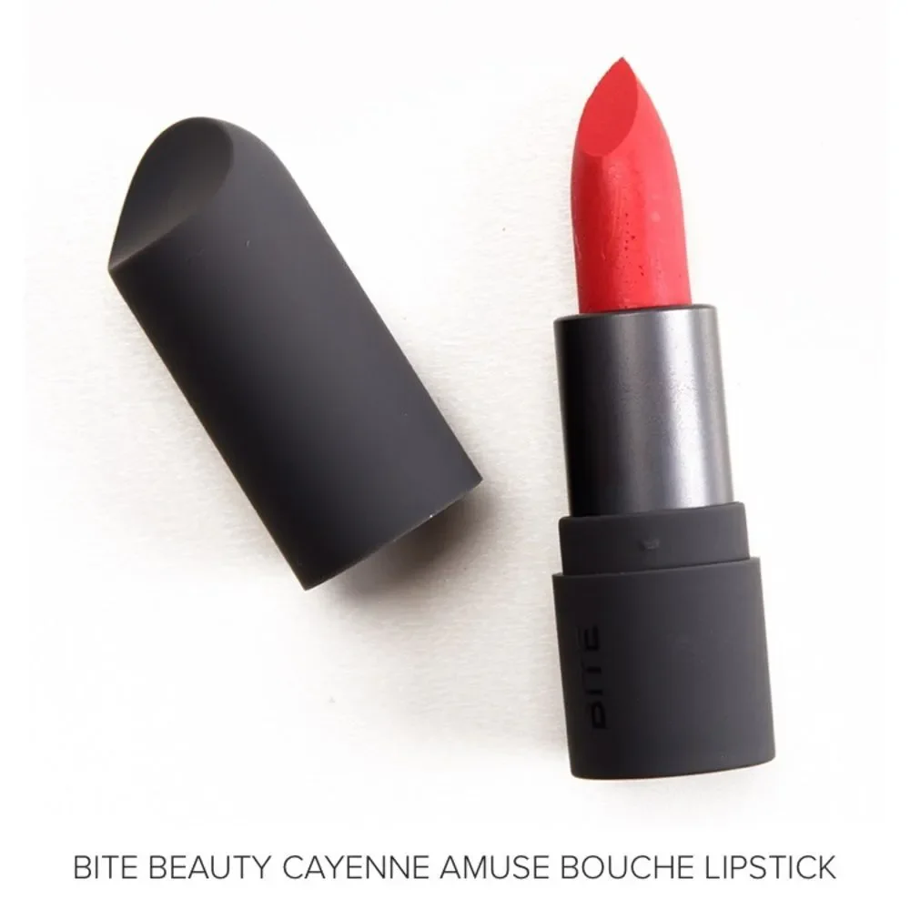 Bite Beauty Amuse Bouche Lipstick Cayenne Bright Red Warm Mini Size RARE